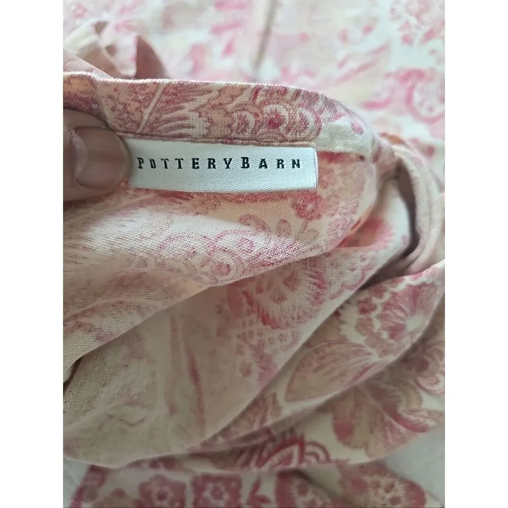 Pottery Barn Pink Paisley Table Linen